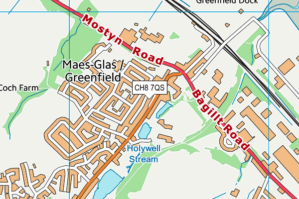 CH8 7QS map - OS VectorMap District (Ordnance Survey)