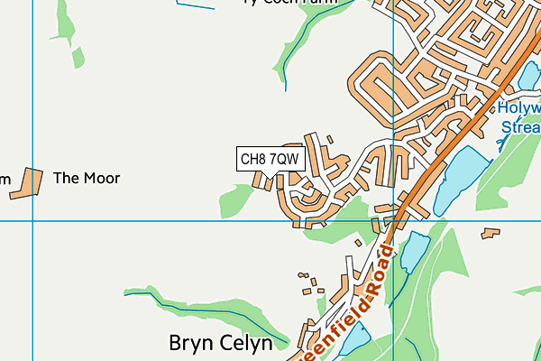 CH8 7QW map - OS VectorMap District (Ordnance Survey)