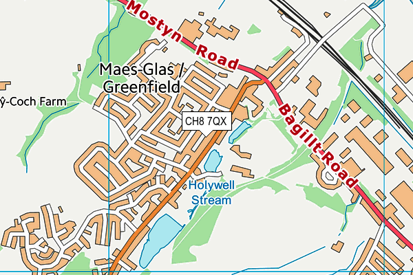 CH8 7QX map - OS VectorMap District (Ordnance Survey)