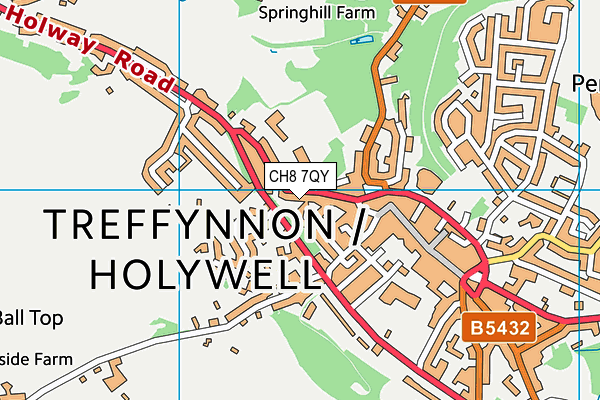 CH8 7QY map - OS VectorMap District (Ordnance Survey)