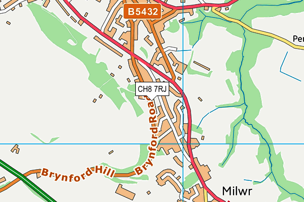 CH8 7RJ map - OS VectorMap District (Ordnance Survey)