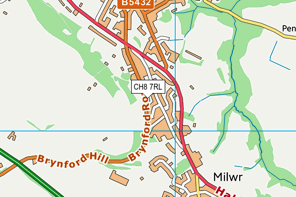 CH8 7RL map - OS VectorMap District (Ordnance Survey)