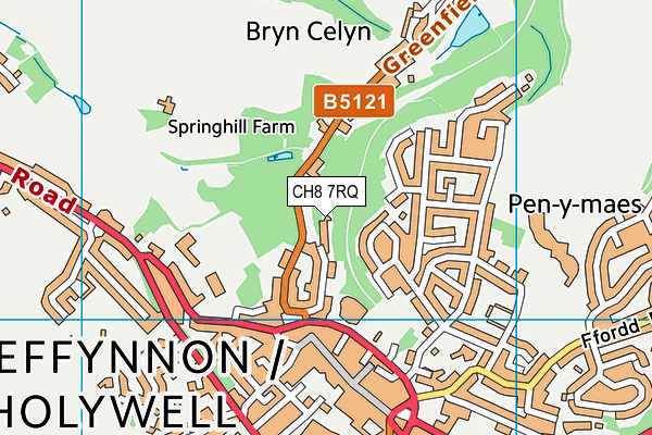 CH8 7RQ map - OS VectorMap District (Ordnance Survey)