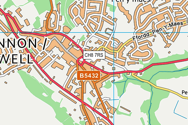 CH8 7RS map - OS VectorMap District (Ordnance Survey)