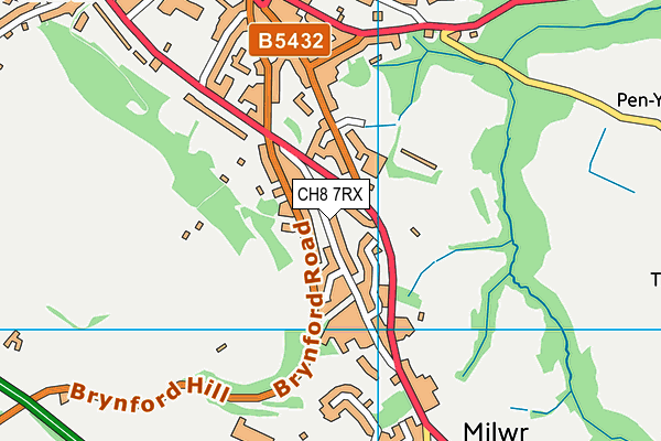 CH8 7RX map - OS VectorMap District (Ordnance Survey)