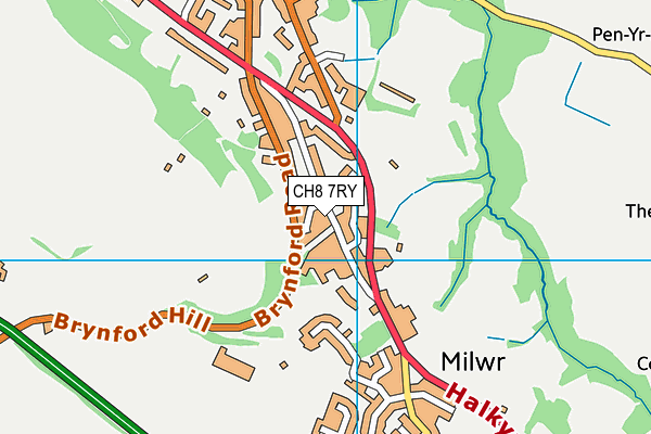 CH8 7RY map - OS VectorMap District (Ordnance Survey)