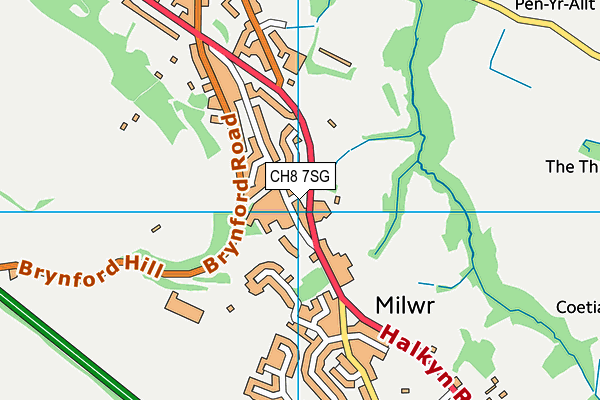 CH8 7SG map - OS VectorMap District (Ordnance Survey)