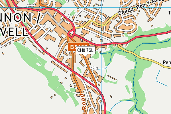 CH8 7SL map - OS VectorMap District (Ordnance Survey)