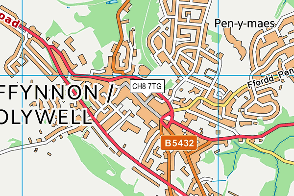 CH8 7TG map - OS VectorMap District (Ordnance Survey)