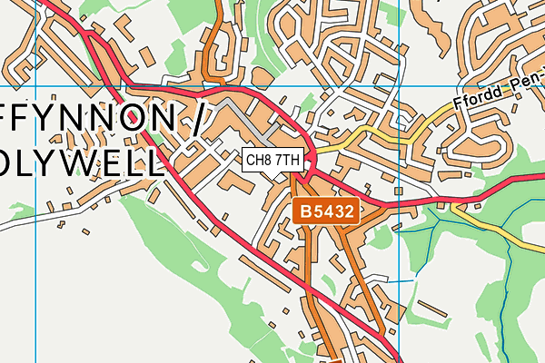 CH8 7TH map - OS VectorMap District (Ordnance Survey)