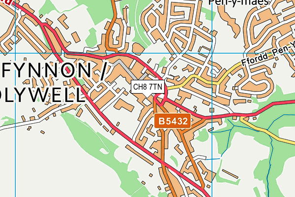 CH8 7TN map - OS VectorMap District (Ordnance Survey)