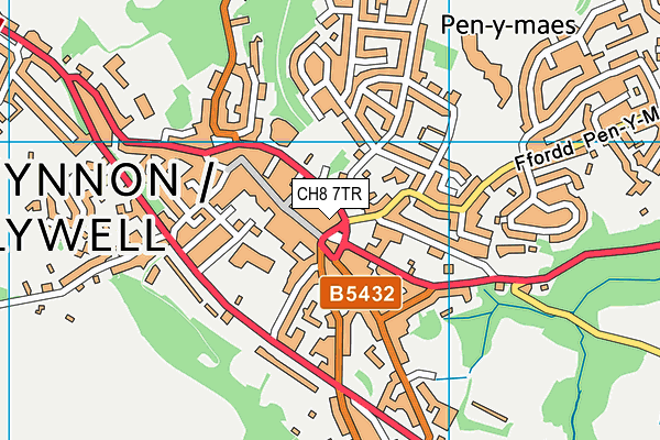 CH8 7TR map - OS VectorMap District (Ordnance Survey)