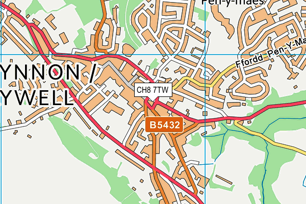 CH8 7TW map - OS VectorMap District (Ordnance Survey)