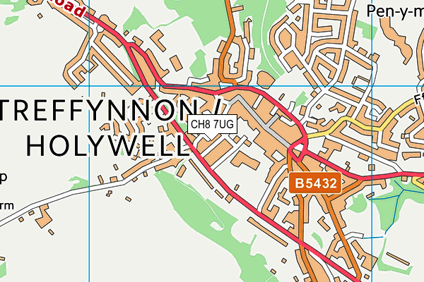 CH8 7UG map - OS VectorMap District (Ordnance Survey)