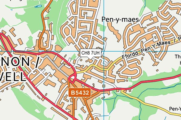 CH8 7UH map - OS VectorMap District (Ordnance Survey)