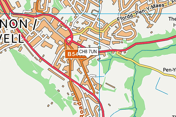 CH8 7UN map - OS VectorMap District (Ordnance Survey)