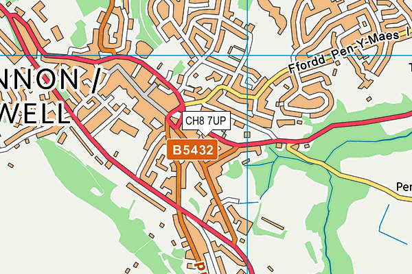 CH8 7UP map - OS VectorMap District (Ordnance Survey)