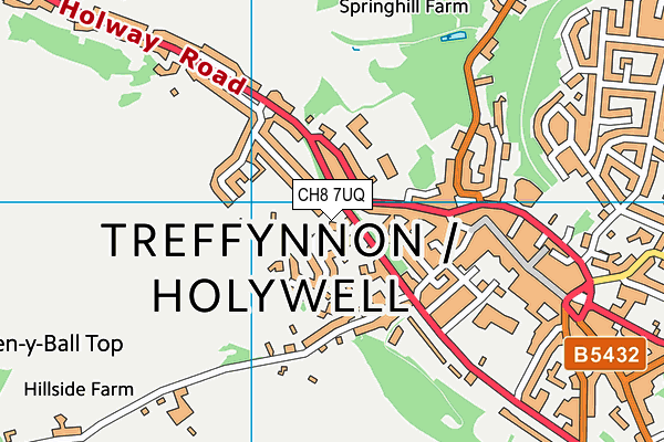 CH8 7UQ map - OS VectorMap District (Ordnance Survey)