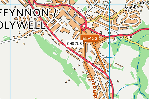 CH8 7US map - OS VectorMap District (Ordnance Survey)