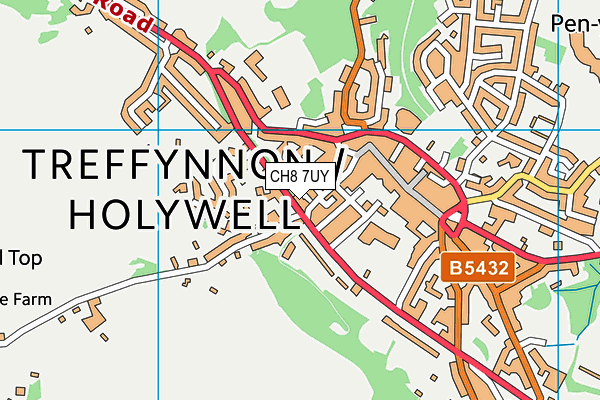 CH8 7UY map - OS VectorMap District (Ordnance Survey)