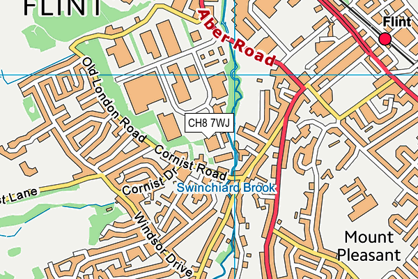 CH8 7WJ map - OS VectorMap District (Ordnance Survey)