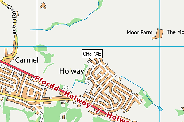 CH8 7XE map - OS VectorMap District (Ordnance Survey)