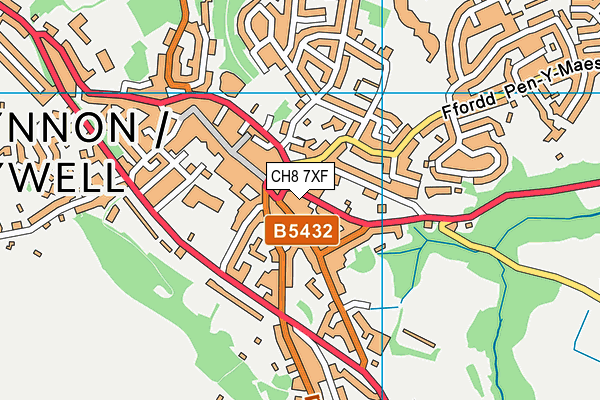 CH8 7XF map - OS VectorMap District (Ordnance Survey)