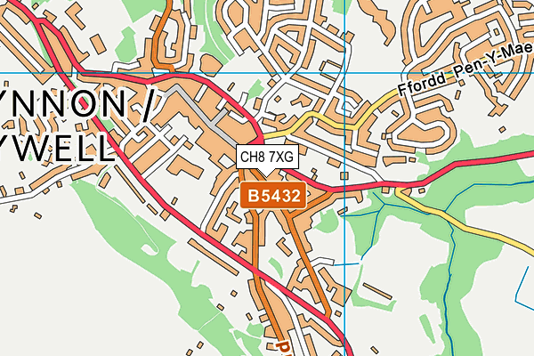 CH8 7XG map - OS VectorMap District (Ordnance Survey)