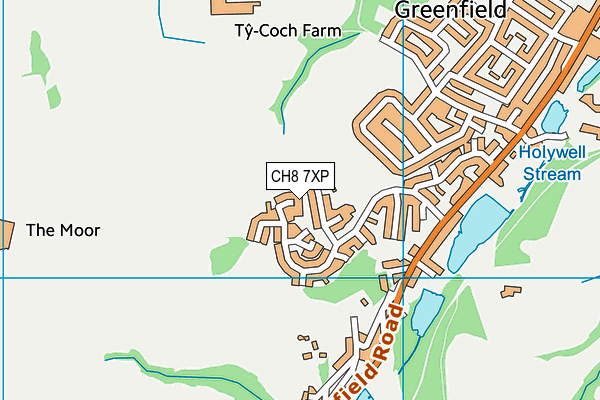 CH8 7XP map - OS VectorMap District (Ordnance Survey)