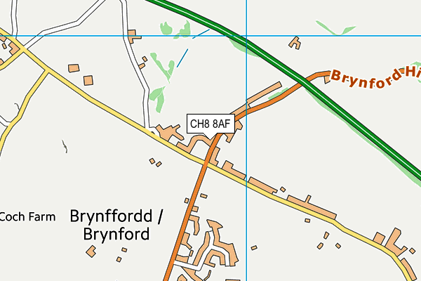 CH8 8AF map - OS VectorMap District (Ordnance Survey)