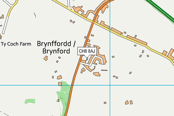 CH8 8AJ map - OS VectorMap District (Ordnance Survey)