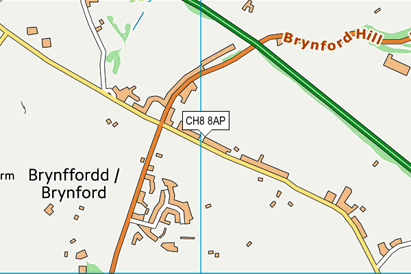 CH8 8AP map - OS VectorMap District (Ordnance Survey)