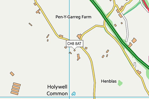 CH8 8AT map - OS VectorMap District (Ordnance Survey)