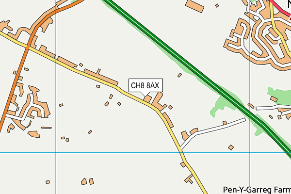 CH8 8AX map - OS VectorMap District (Ordnance Survey)