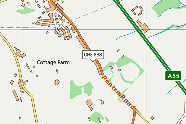 CH8 8BS map - OS VectorMap District (Ordnance Survey)