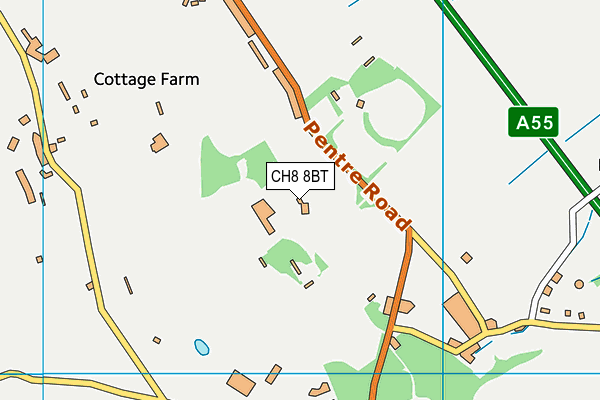 CH8 8BT map - OS VectorMap District (Ordnance Survey)