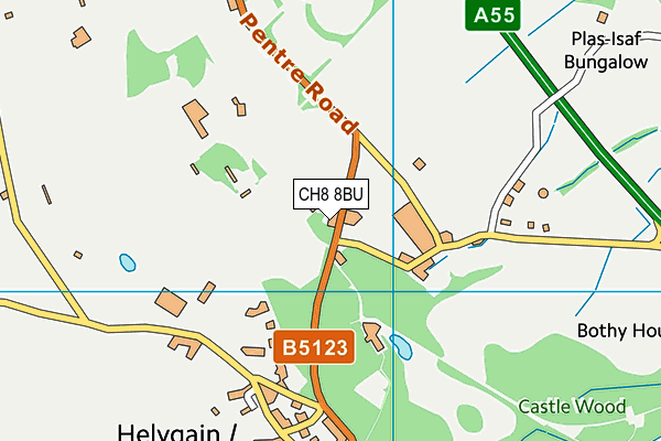 CH8 8BU map - OS VectorMap District (Ordnance Survey)