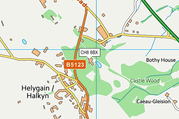 CH8 8BX map - OS VectorMap District (Ordnance Survey)