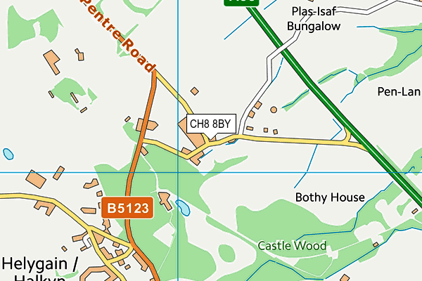 CH8 8BY map - OS VectorMap District (Ordnance Survey)