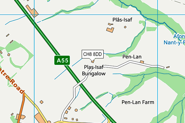 CH8 8DD map - OS VectorMap District (Ordnance Survey)