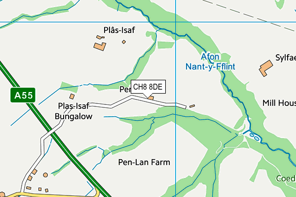 CH8 8DE map - OS VectorMap District (Ordnance Survey)