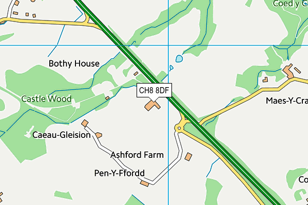 CH8 8DF map - OS VectorMap District (Ordnance Survey)