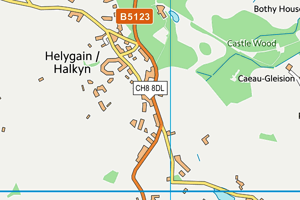 CH8 8DL map - OS VectorMap District (Ordnance Survey)