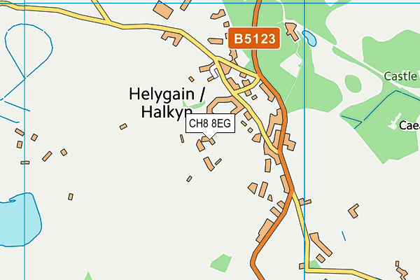 CH8 8EG map - OS VectorMap District (Ordnance Survey)