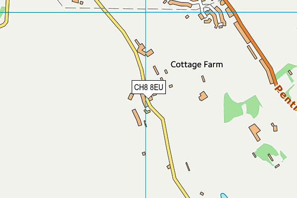 CH8 8EU map - OS VectorMap District (Ordnance Survey)