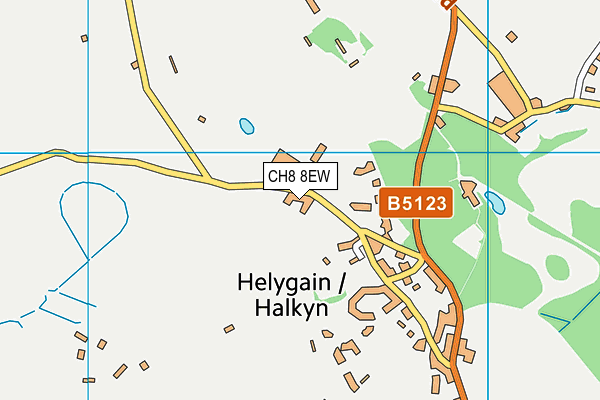 CH8 8EW map - OS VectorMap District (Ordnance Survey)