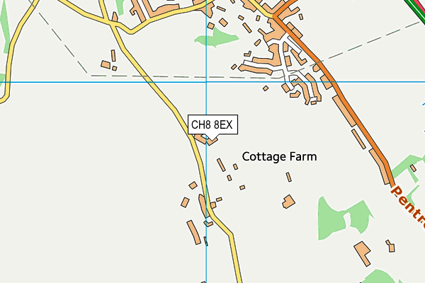 CH8 8EX map - OS VectorMap District (Ordnance Survey)