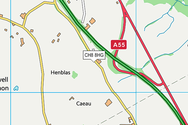 CH8 8HG map - OS VectorMap District (Ordnance Survey)