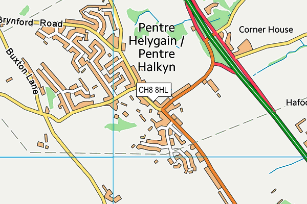 CH8 8HL map - OS VectorMap District (Ordnance Survey)