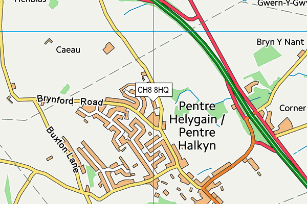 CH8 8HQ map - OS VectorMap District (Ordnance Survey)